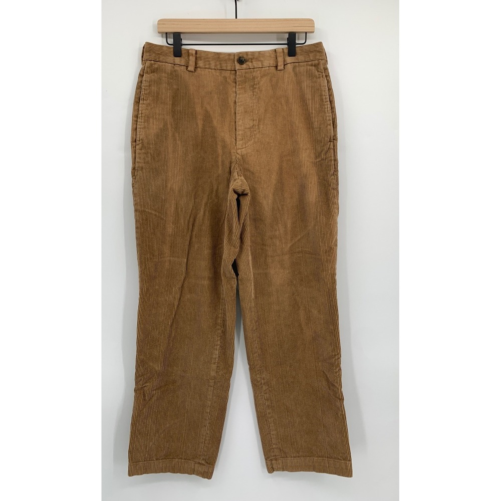 Brooks Brothers Corduroy Pants Mens 33x30 Brown Wide Straight Leg Preppy Fall
